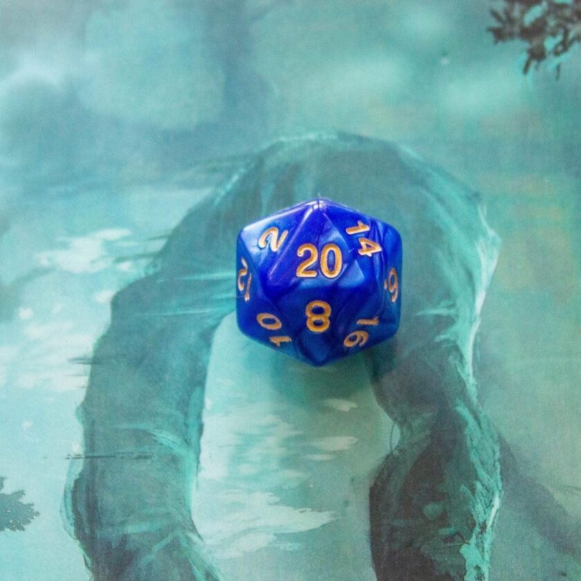 Midnight Pearl Blue Dice Set - Image 6