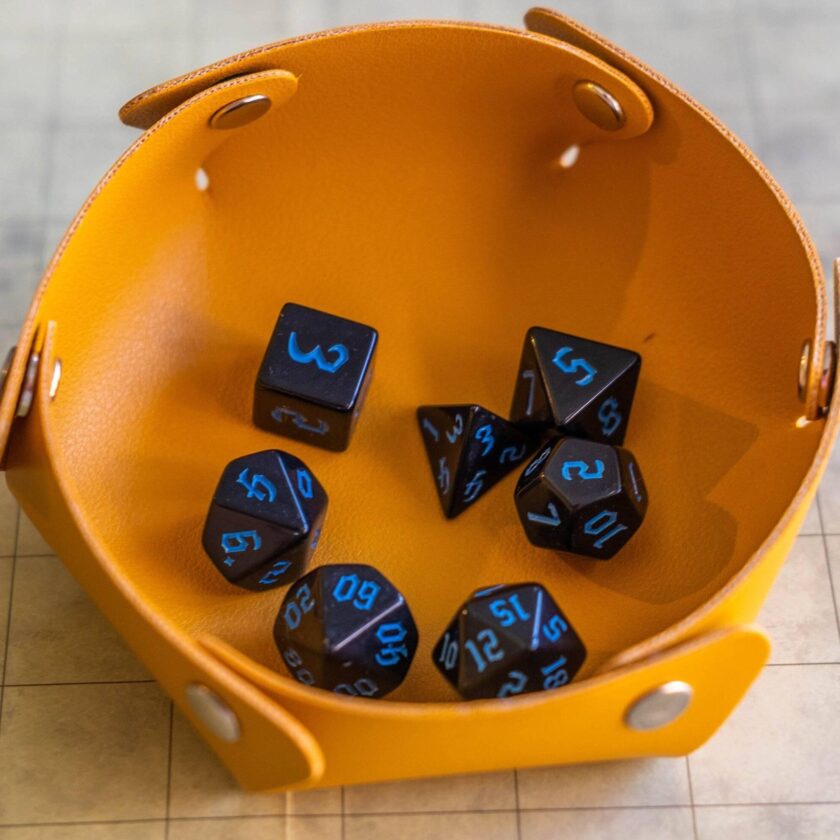 Black Witch With Blue Scratching Dice Set - Image 3