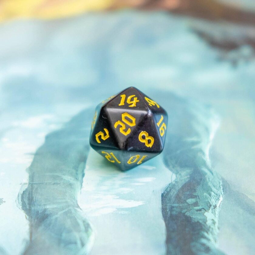 Black Witch With Yellow Scratching Dice Set - Image 6