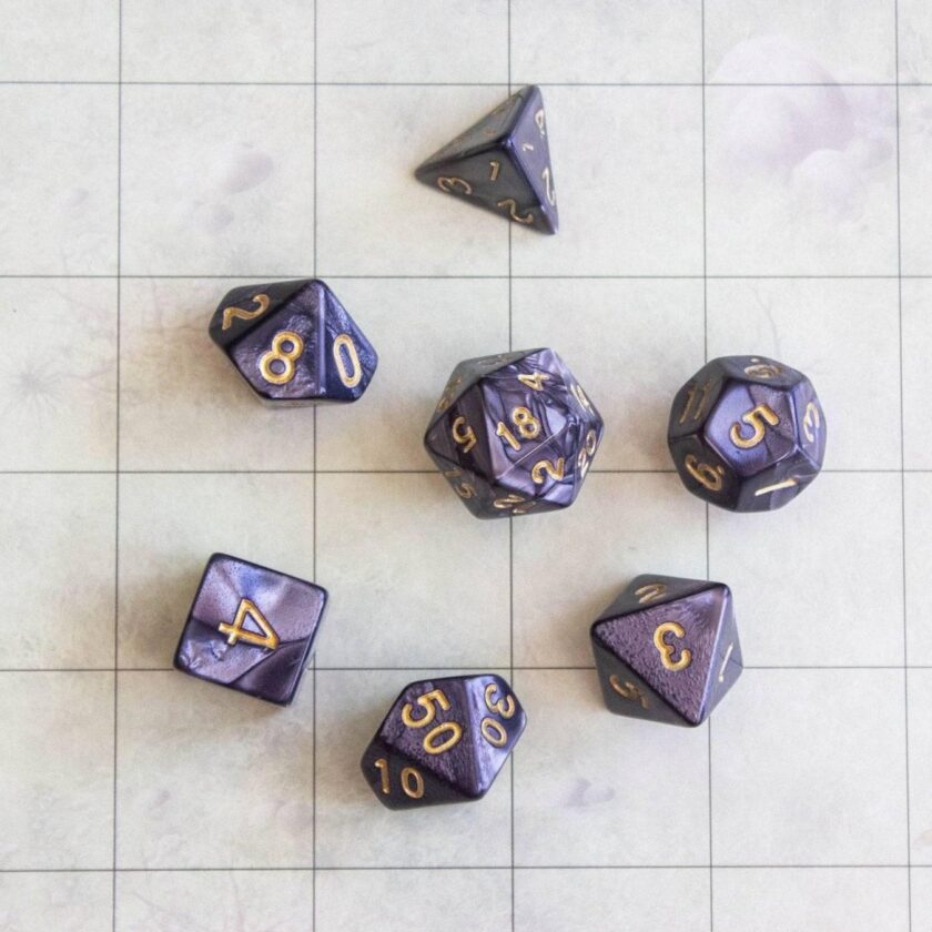 Pearl Black Dice Set - Image 3