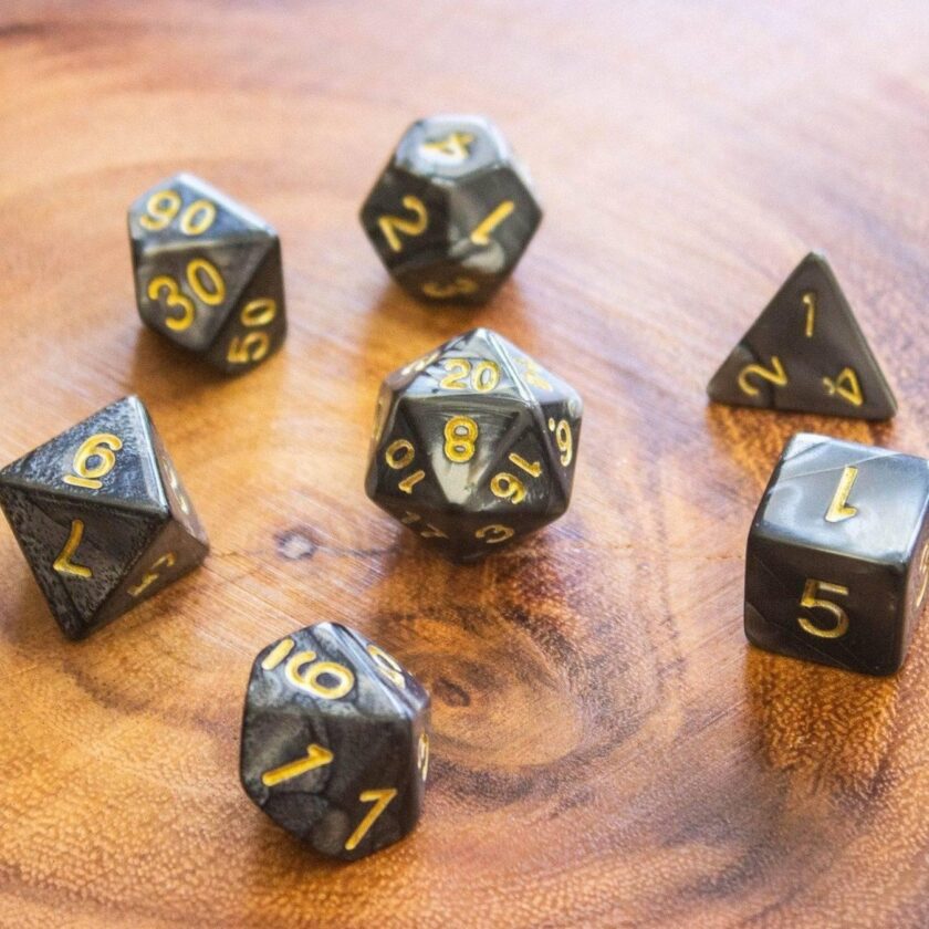 Pearl Black Dice Set - Image 4