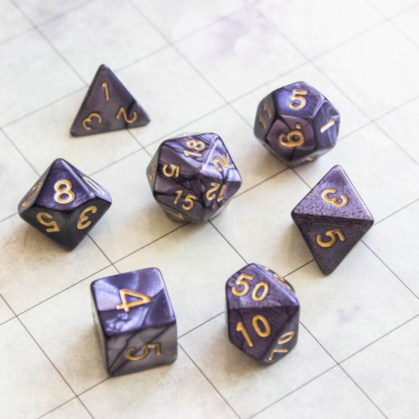 Pearl Black Dice Set - Image 5