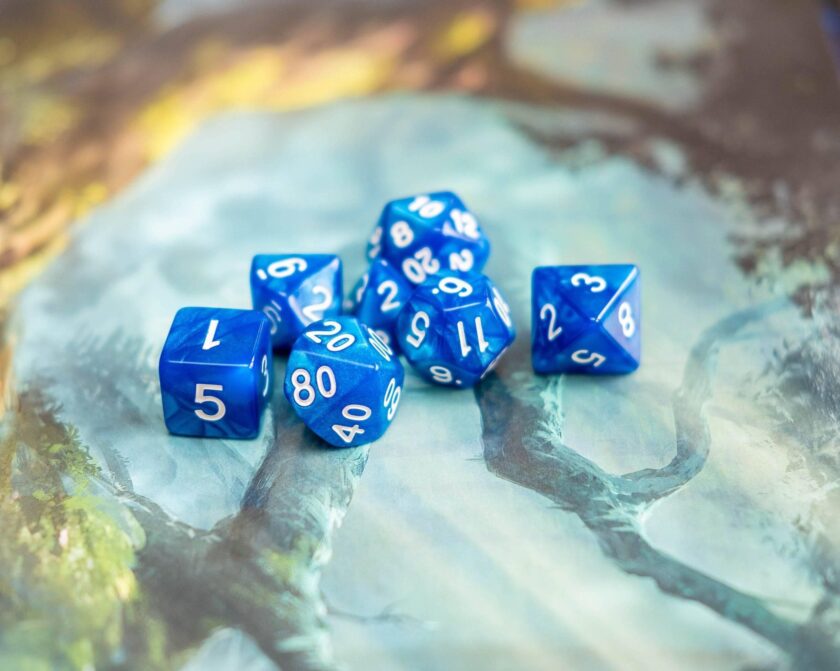 Pearl Blue Dice Set