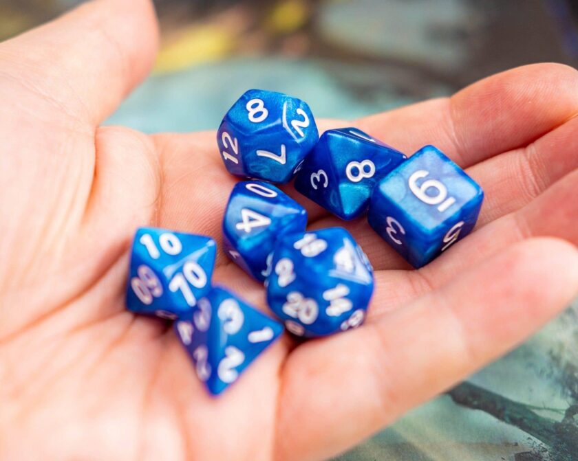 Pearl Blue Dice Set - Image 6