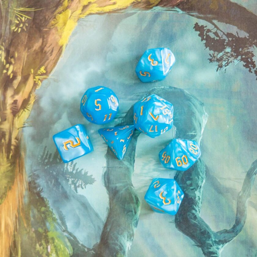 Blue Mist Dice Set - Image 5