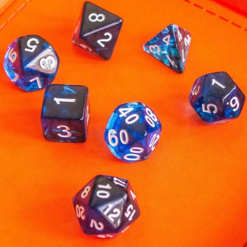 Blue Smoke Dice Set