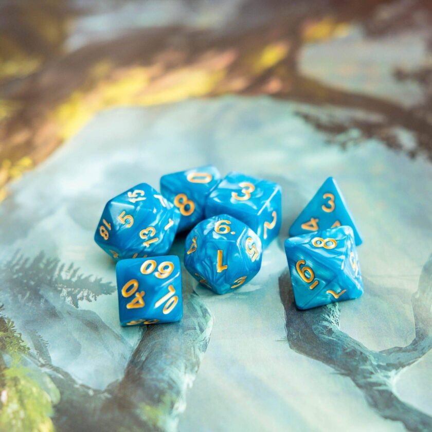 Blue Spirit Dice Set