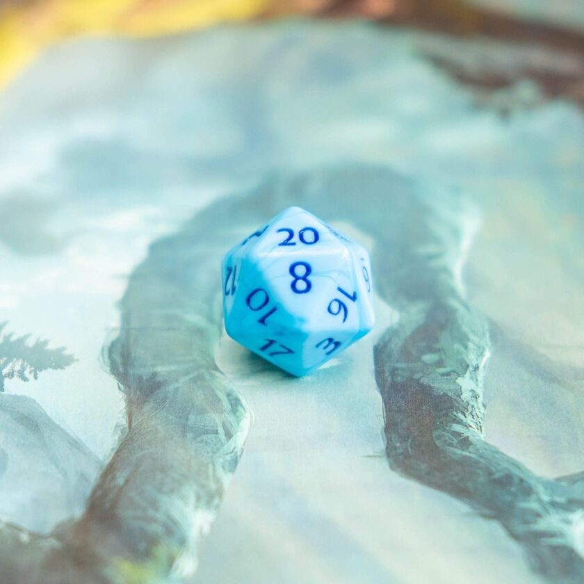 Blue Swirl Dice Set - Image 7