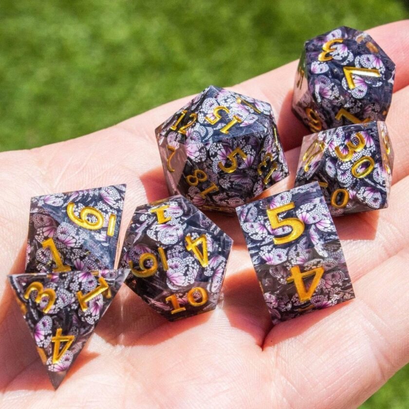 Butterfly Sharp Edge Dice Set - Image 2