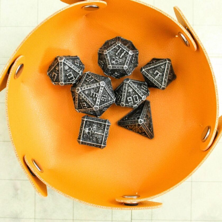 Chunky Black Crypt Metal Dice Set - Image 5