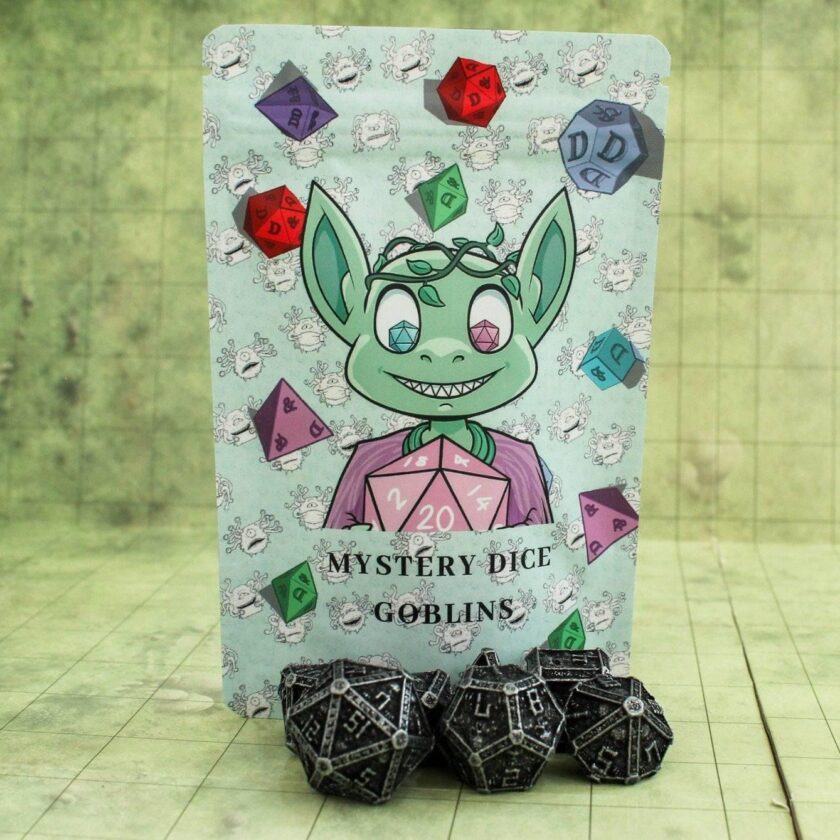 Chunky Black Crypt Metal Dice Set - Image 7