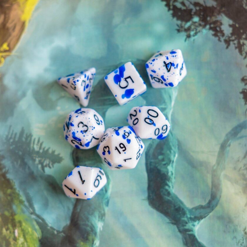 Blue Splatter Dice - Image 3