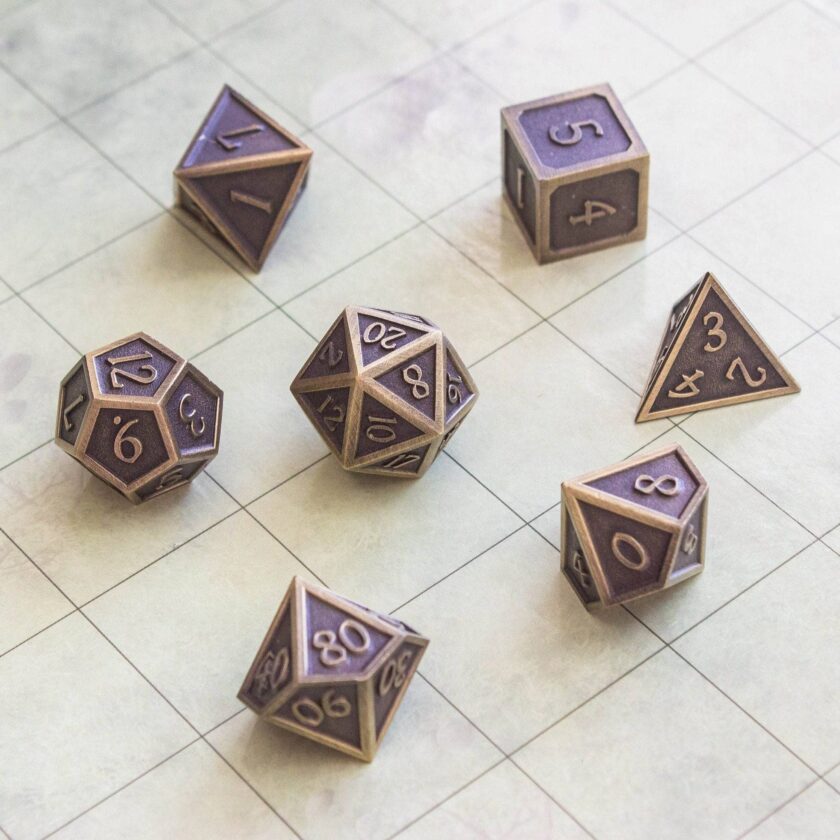 Copper Metal Dice Set - Image 2