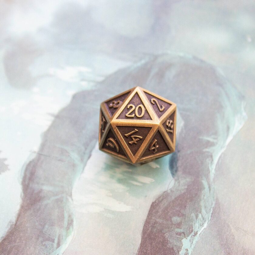 Copper Metal Dice Set - Image 3