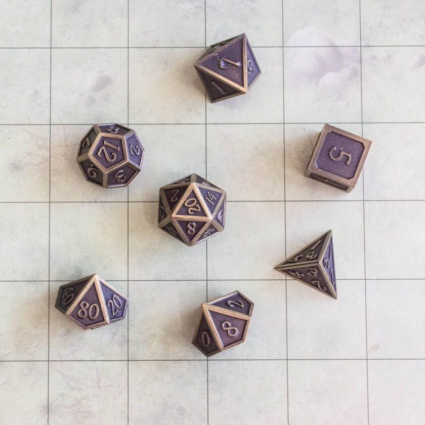 Copper Metal Dice Set - Image 4