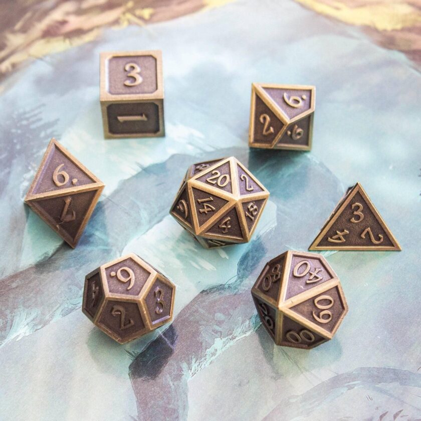 Copper Metal Dice Set - Image 5