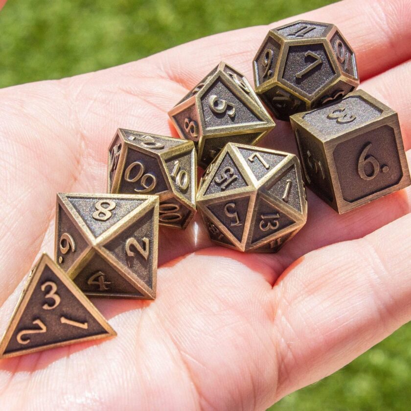 Copper Metal Dice Set - Image 6