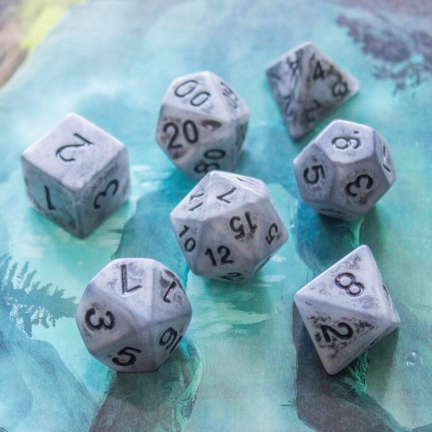 Tombstone Pastel Grey Dice - Image 2