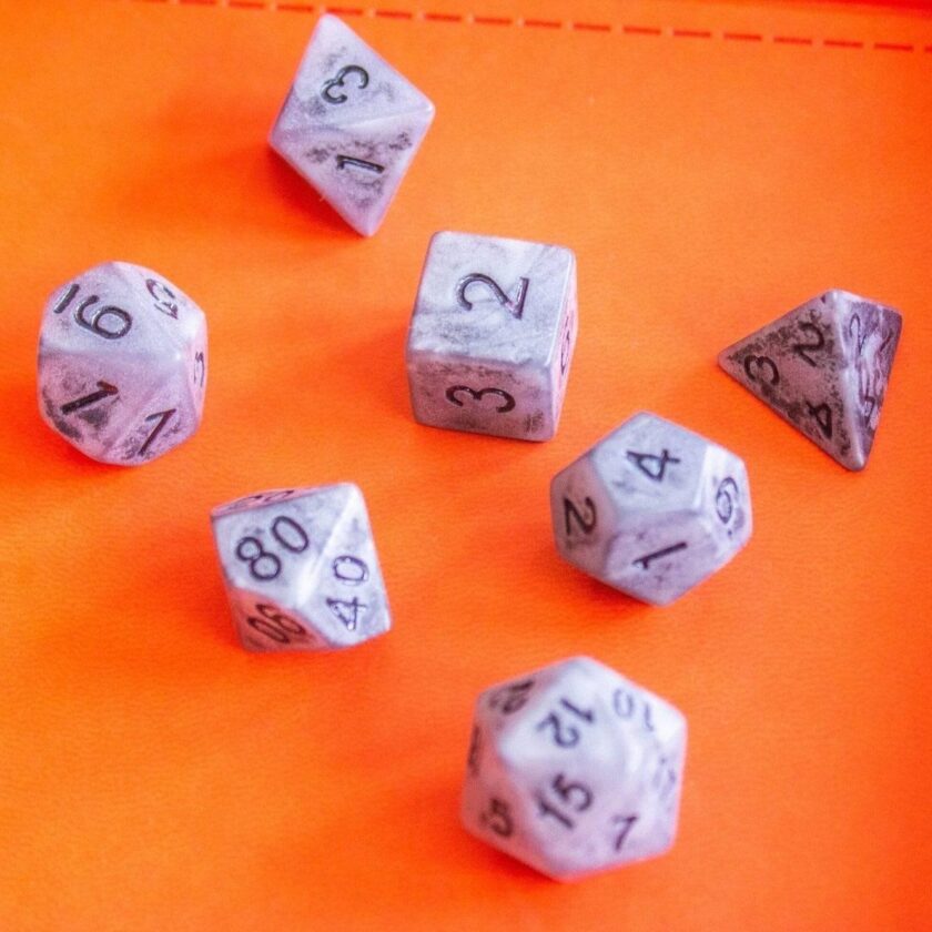 Tombstone Pastel Grey Dice