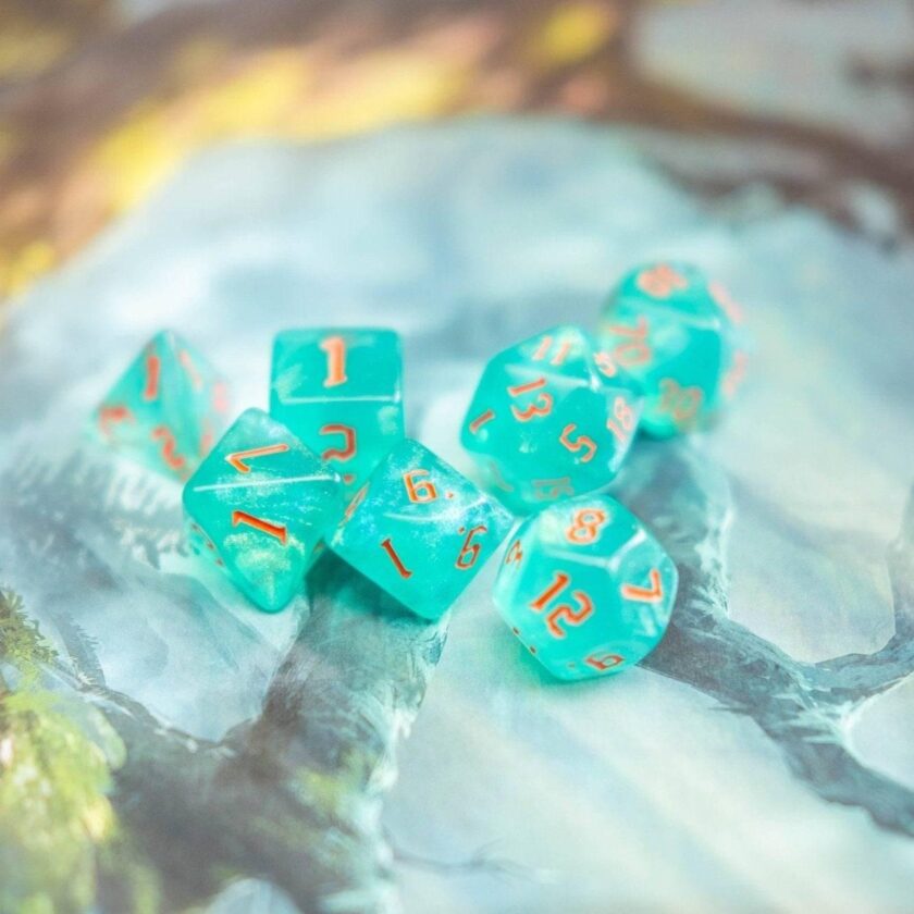 Emerald Fog Dice Set - Image 3