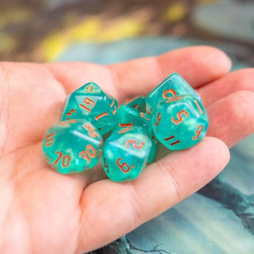 Emerald Fog Dice Set - Image 6