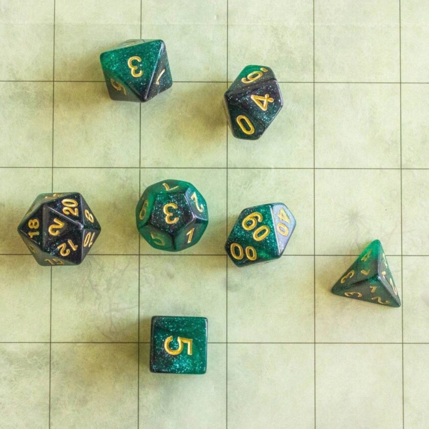 Sparkle Green Dice Set - Image 4