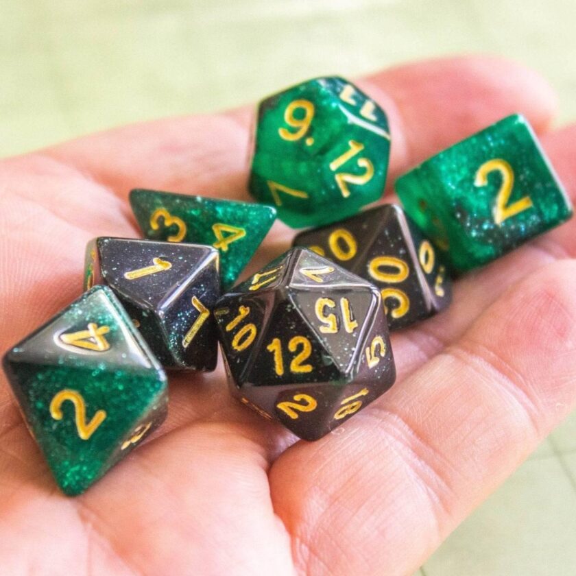 Sparkle Green Dice Set - Image 7