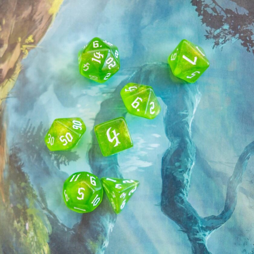 Fern Fog Green Dice Set - Image 6