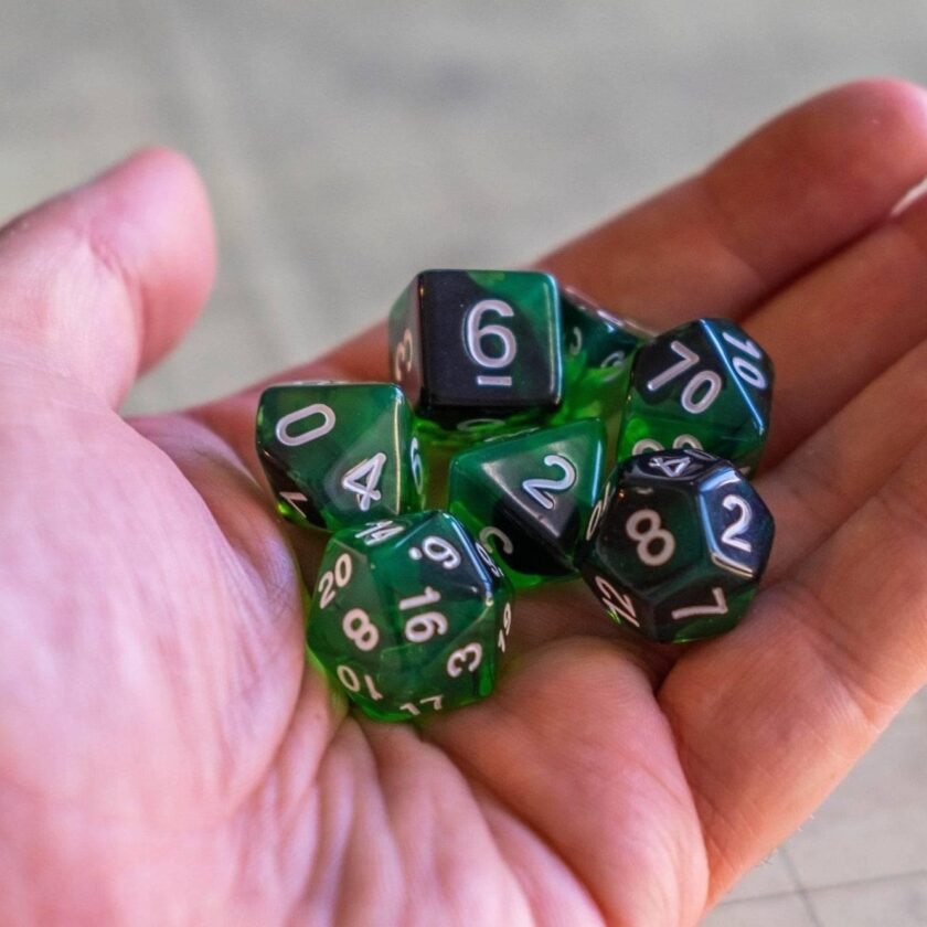 Green Smoke Dice Set