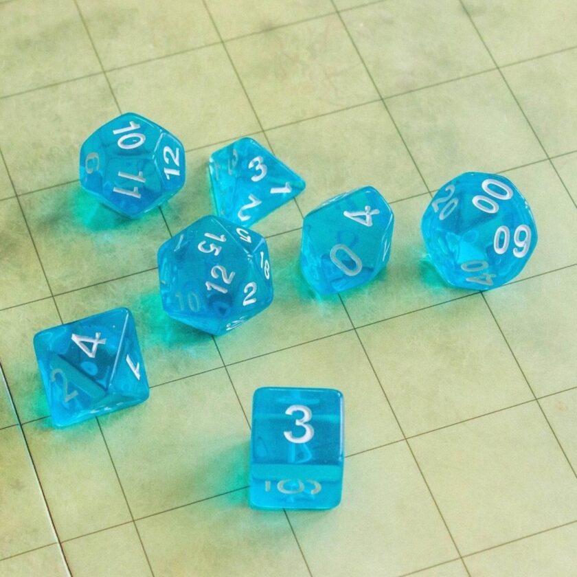 Ice Blue Dice Set - Image 2