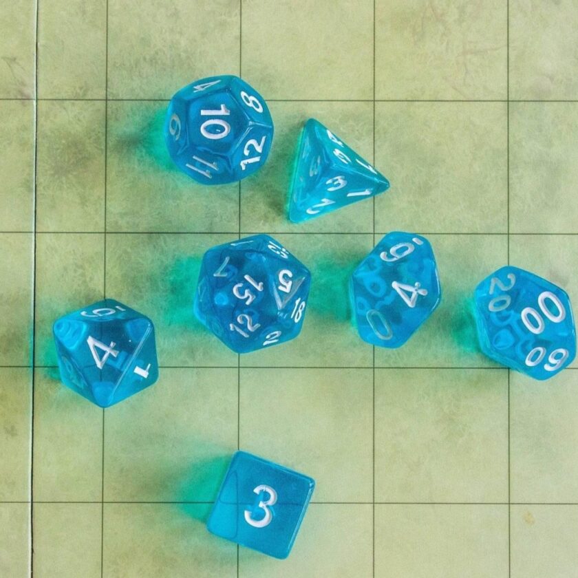 Ice Blue Dice Set - Image 3