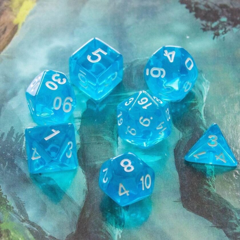 Ice Blue Dice Set - Image 4