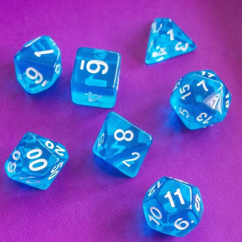 Ice Blue Dice Set - Image 6