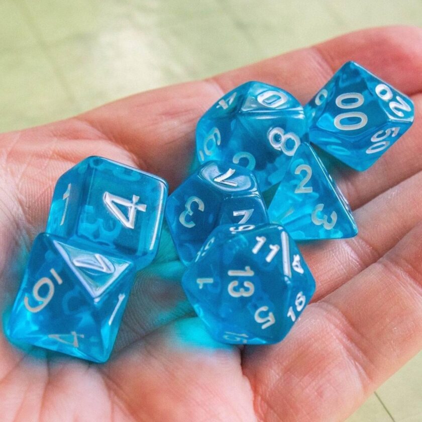 Ice Blue Dice Set - Image 7