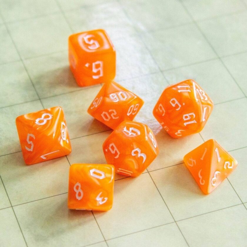 Orange Mist Dice Set - Image 2