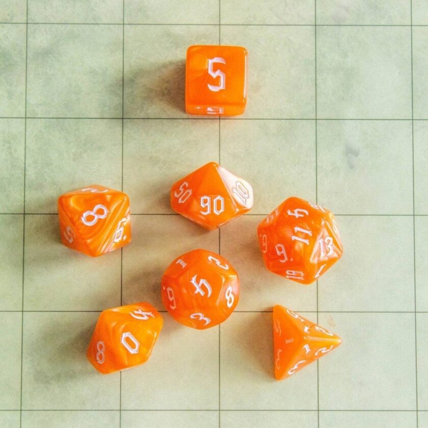 Orange Mist Dice Set - Image 3