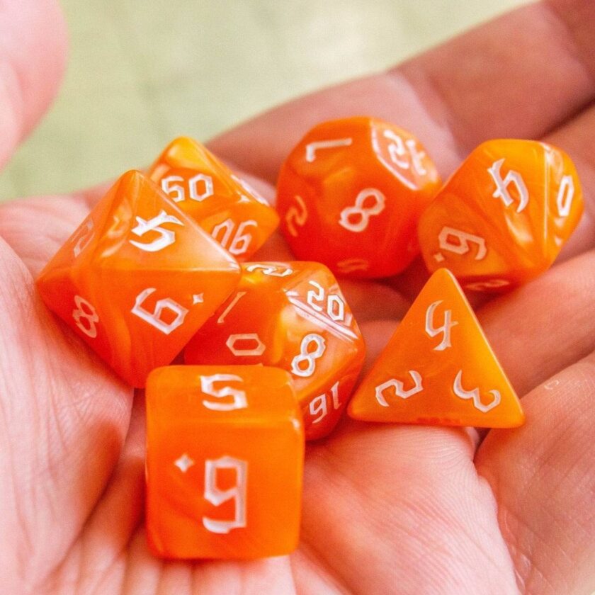 Orange Mist Dice Set - Image 5