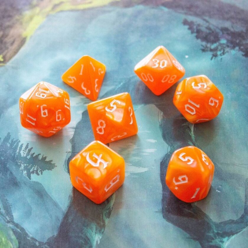 Orange Mist Dice Set - Image 6