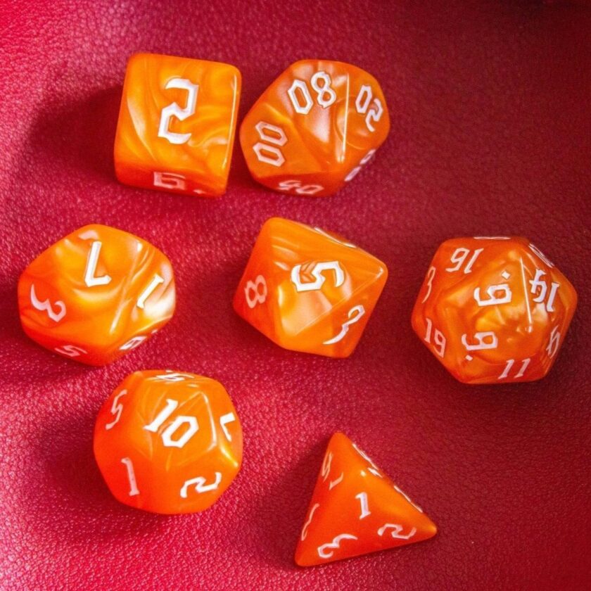 Orange Mist Dice Set - Image 7