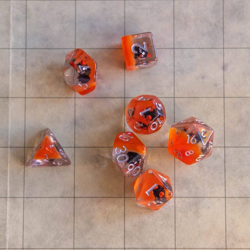 Little Devil Orange Tiefling dice - Image 4