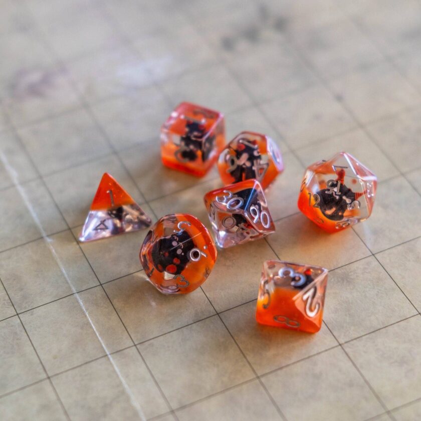 Little Devil Orange Tiefling dice - Image 5