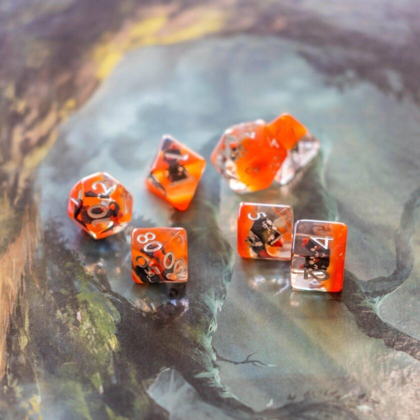 Little Devil Orange Tiefling dice - Image 6