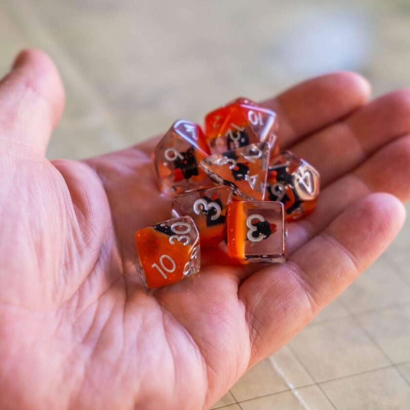 Little Devil Orange Tiefling dice - Image 7