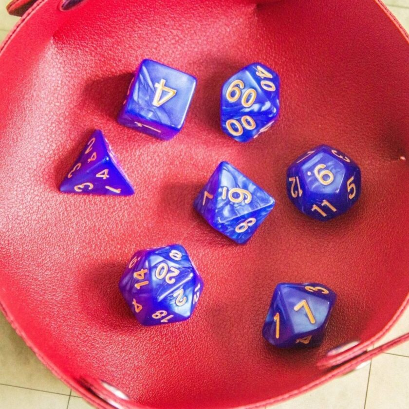 Midnight Pearl Blue Dice Set