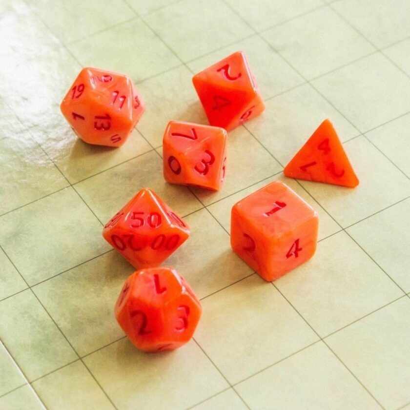 Orange Jester Dice Set - Image 2