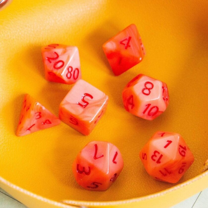 Orange Jester Dice Set - Image 6