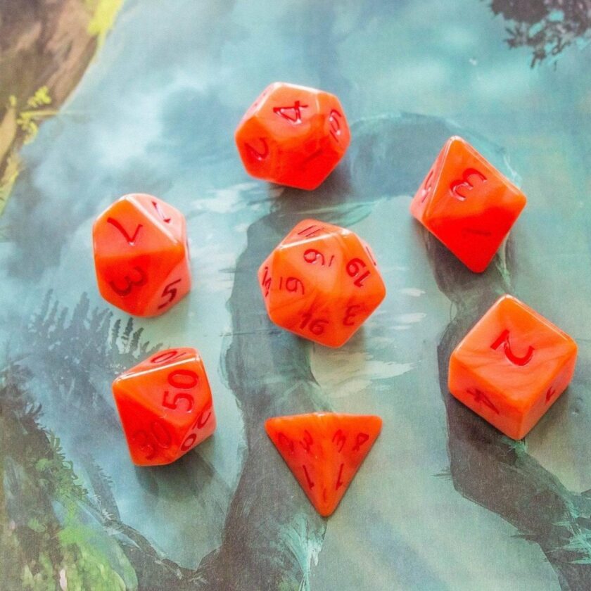 Orange Jester Dice Set - Image 7