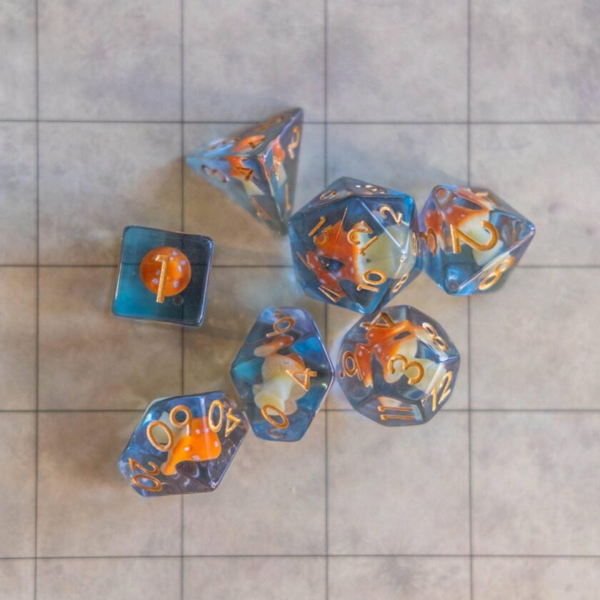 Orange Mushroom Dice Set - Image 2