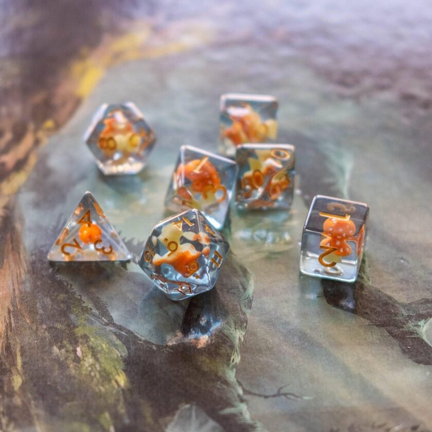 Orange Mushroom Dice Set - Image 3