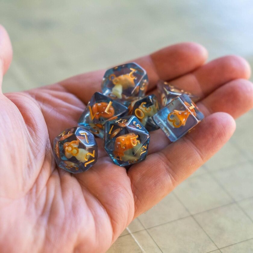 Orange Mushroom Dice Set - Image 6